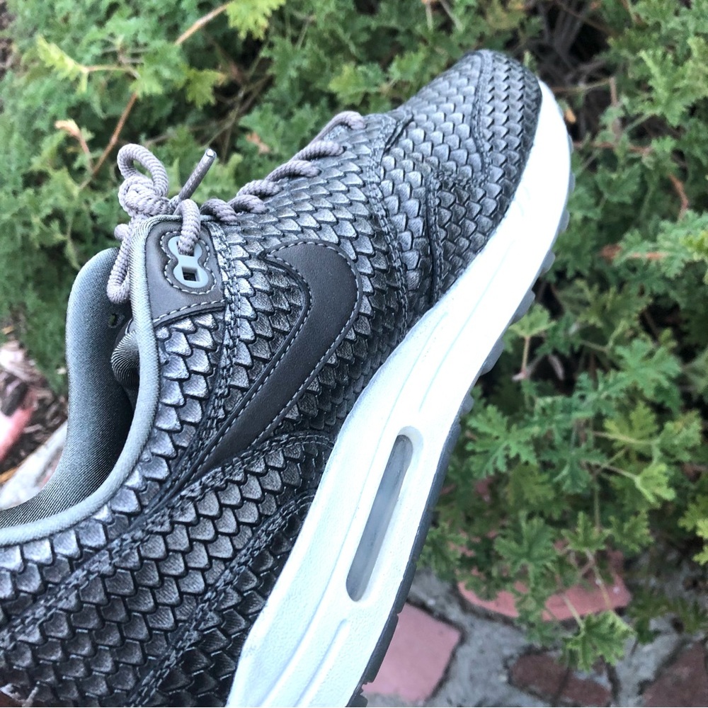 Nike Air Max 1 Reptile Metallic Pewter Sneakers